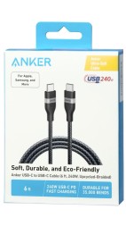 Usb Кабель-зарядка Type-C на Type-C Anker Ultra-Soft (A82E2612) 240W 1.8м черный