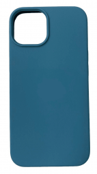 Накладка для i-Phone 13 Pro Max Silicone icase без логотипа, №58 серо-зеленая