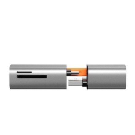  Переходник на SD/TF Baseus Mini-Cabin Card Reader (CADKQ-A0G) серебристый