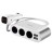  Разветвитель прикуривателя Hoco Z13 12/24В 3 гнезда/2USB + LCD серебристый