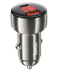Автомобильное заряд. устр. Hoco Z50 1USB/1C 18W/30W серебристый