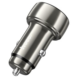 Автомобильное заряд. устр. Hoco Z50 1USB/1C 18W/30W серебристый