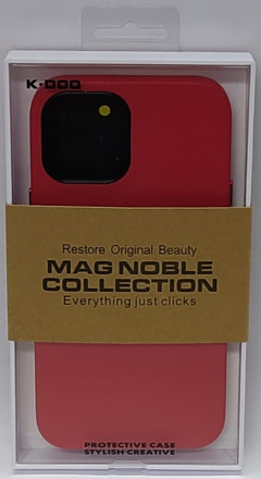 Накладка для i-Phone 12 Pro Max K-Doo Mag Noble кожаная красная