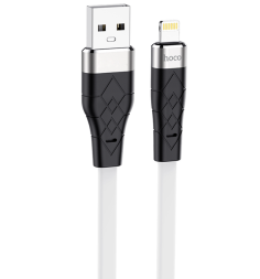 Usb Кабель-зарядка Lightning Hoco X53 Angel 2.4A 1м плоский силиконовый белый