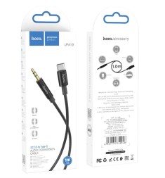 Кабель-переходник Hoco UPA19 Type-C (папа) на AUX 3.5мм (папа) 1м черный