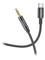 Кабель-переходник Hoco UPA19 Type-C (папа) на AUX 3.5мм (папа) 1м черный