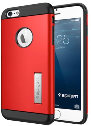  Чехол Spigen для i-Phone 6 Plus Slim Armor Series SGP10902 красный