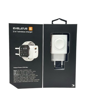  Сетевое зар. устр. Evelatus W211 1USB/1C 20W белое