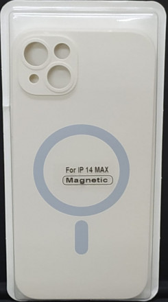Накладка для i-Phone 14 Max 6.7&quot; Magsafe силикон бежевая