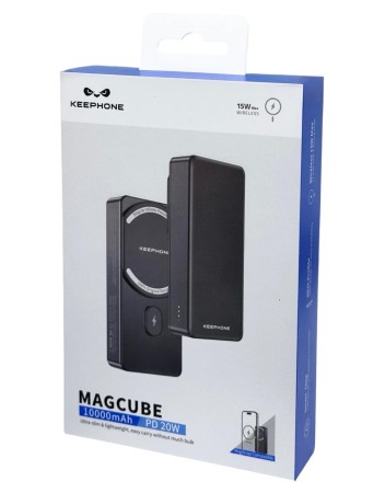  Powerbank с беспроводной зарядкой Keephone PB-37 10000mAh 1C 20W KPMAGPB-37GL серый