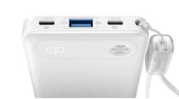 Powerbank Anker (A1257) 10000mAh 22.5W/20W 1USB/2C с проводом Type-C белый