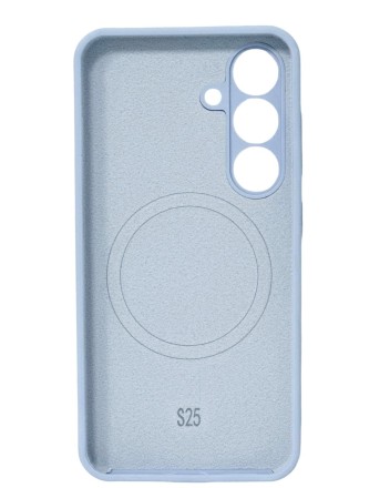  Накладка для Samsung Galaxy S25 MagSafe Silicone Case голубой
