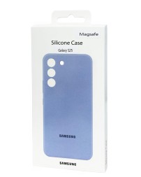 Накладка для Samsung Galaxy S25 MagSafe Silicone Case голубой