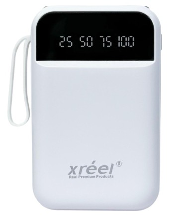  Powerbank Xreel 10000mAh 2USB/1USB-C с проводом Type-C/Lightning/Micro белый