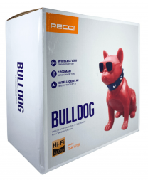 Bluetooth колонка Recci Bulldog RSK-W18 BT5.0/1200mAh/3ч красная
