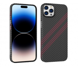 Накладка для i-Phone 14 Pro Max Hoco Cave Slim case черно-красный