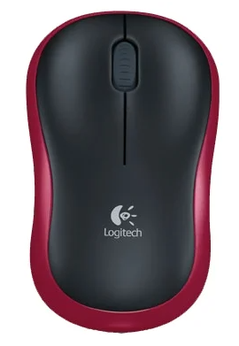  Мышь беспроводная Logitech M185 оптическая 1000DPI красная