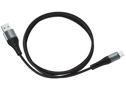  Usb Кабель-зарядка Type-C Hoco X38 3A Cool charging 25см в нейлоновой оплетке черный