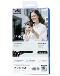 Накладка для i-Phone 17 Pro Max Keephone Armor Grip MagSnap черно-прозрачный