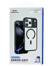 Накладка для i-Phone 17 Pro Max Keephone Armor Grip MagSnap черно-прозрачный
