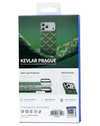 Накладка для i-Phone 17 Pro Max Keephone Kevlar Prague MagSnap зеленый
