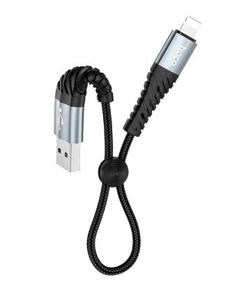  Usb Кабель-зарядка Lightning Hoco X38 25cм чёрный