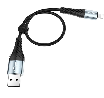 Usb Кабель-зарядка Lightning Hoco X38 25cм чёрный