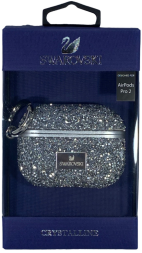 Чехол для AirPods Pro 2 Swarovski серебристый