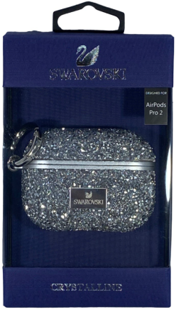  Чехол для AirPods Pro 2 Swarovski серебристый
