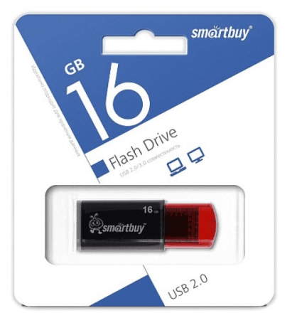  USB флеш накопитель Smartbuy 16GB Click Black (SB16GBCl-K)