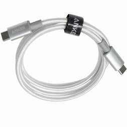 Usb Кабель-зарядка Type-C на Type-C Anker (A8756621) 100W 1м в оплетке белый