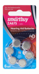Батарейка для слуховых аппаратов Smartbuy A675-6B (60/3000) SBZA-A675-6B