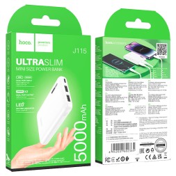 Powerbank Hoco J115 5000mAh 2USB белый