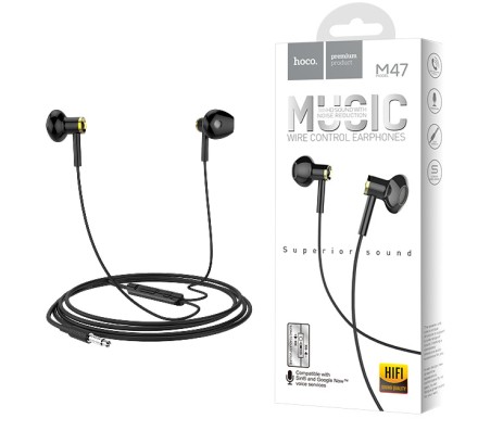  Наушники с микрофоном Hoco M47 Canorous 1.2м черные