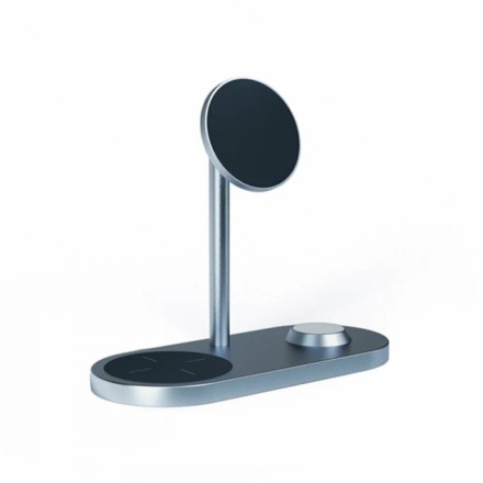  Беспроводное зарядное устройство WIWU 3in1 для Phone+Watch+Pods X23 тёмно-серый