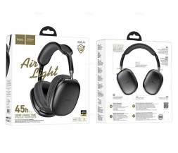 Стереонаушники Bluetooth полноразмерные Hoco W35 Air Light V5.3/45ч черные