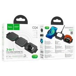 Беспроводное зарядное устройство 3in1 смартфон/Watch/AirPods Hoco CQ4 15W черное