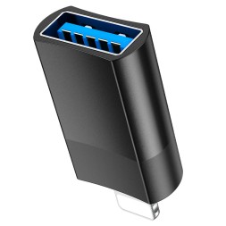OTG Hoco UA17 Lightning (папа) на USB2.0 (мама) черный
