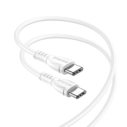 Usb Кабель-зарядка Type-C на Type-C Borofone BX51 Trumph 3A 60W 1м силиконовый белый