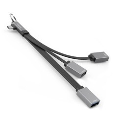 OTG TYPE-C на USB3.0/USB2.0 Earldom ET-HUB17C серый