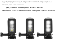 Водонепроницаемая лампа Waterproof Diving Light для экшн-камеры GoPro Hero 12/11/10/9