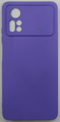Накладка для Xiaomi Pocophone X4 Pro силикон матовый фиолетовый