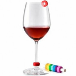 Цветные колечки для бокалов Xiaomi Circle Joy Wine Cup Identification Ring CJ-SBH01 разноцветные 