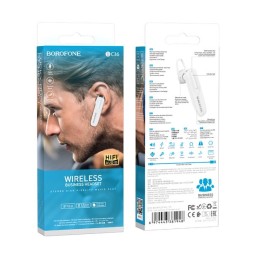 Bluetooth-гарнитура Borofone BC36 BT5.0/70mAh/6ч белая