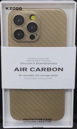 Накладка для i-Phone 14 Pro Max 6.7&quot; K-Doo Air Carbon пластик золотая
