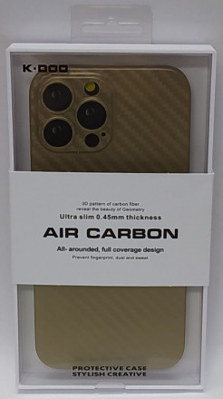 Накладка для i-Phone 14 Pro Max 6.7&quot; K-Doo Air Carbon пластик золотая