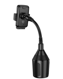 Держатель в автомобиль в подстаканник Hoco H63 с зажимом черный