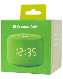 Умная колонка Яндекс Станция Лайт 2 с часами зелёная