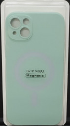 Накладка для i-Phone 14 Max 6.7&quot; Magsafe силикон бирюзовая