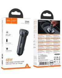 Автомобильное заряд. устр. Hoco Z54A 1USB/1C 18W/30W серый